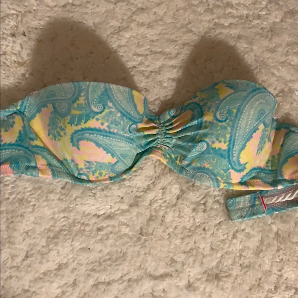 Victoria’s Secret blue strapless bikini top